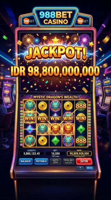 Tampilan utama aplikasi 988bet yang menarik dan informatif.
